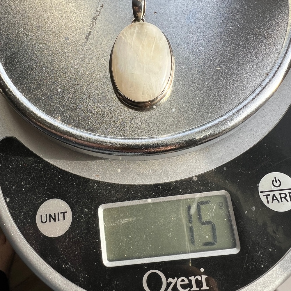 Large Moonstone Pendent Sterling Silver - image 6
